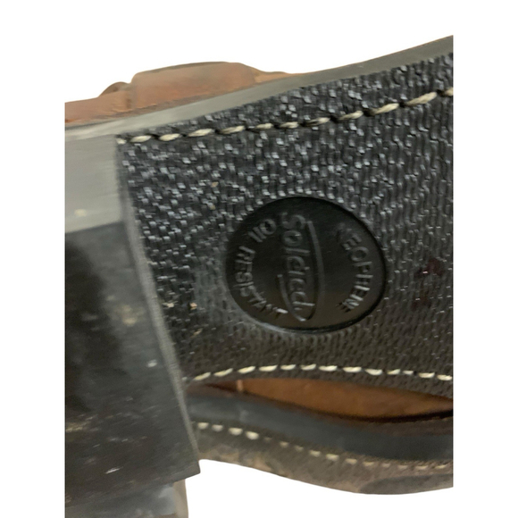 Frye Harness Brown Leather Belted Boots Women’s Size 10M Engineer Campus - Picture 13 of 15